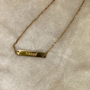 18k Gold Plated “Happy” necklace